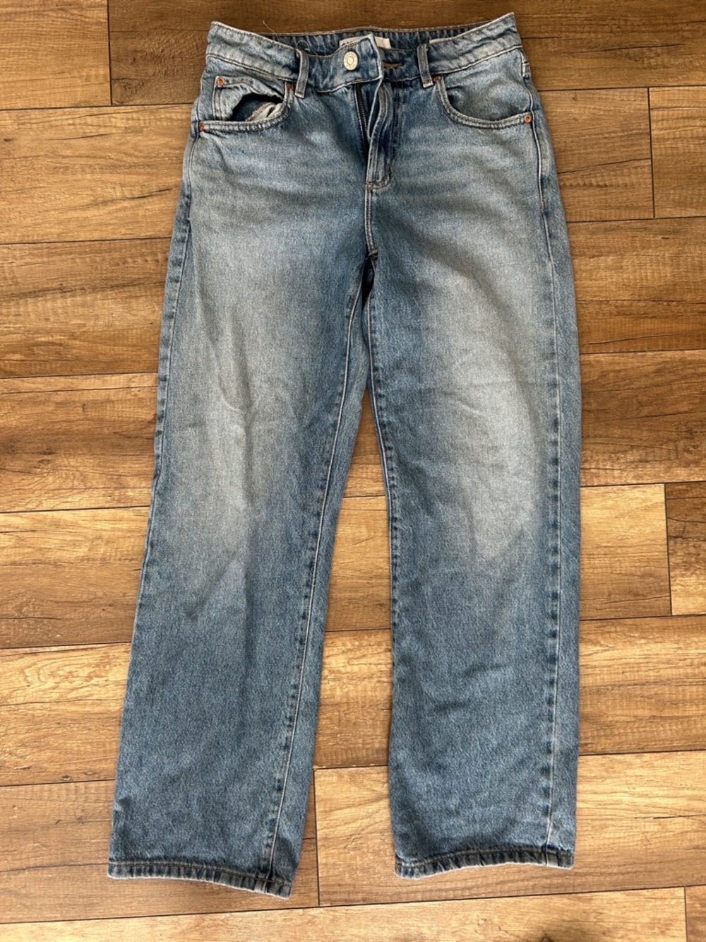 Garage Women's Mid Wash Blue Slouchy Jeans